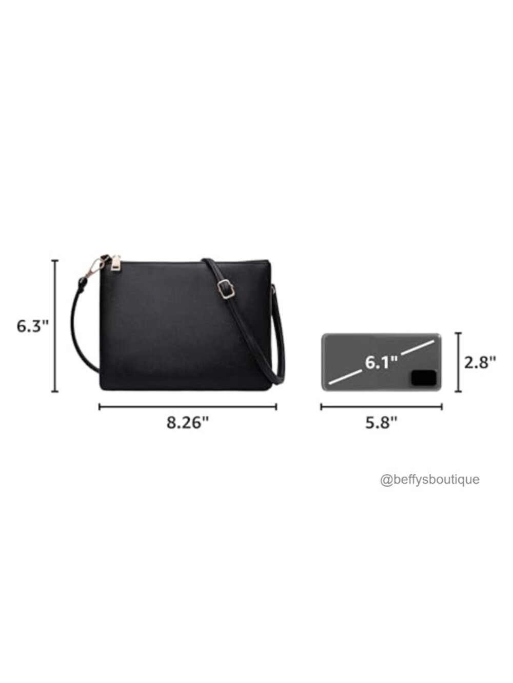 Small Crossbody Bag Faux Leather Adjustable Strap Clutch Purse